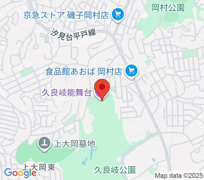 久良岐能舞台の地図