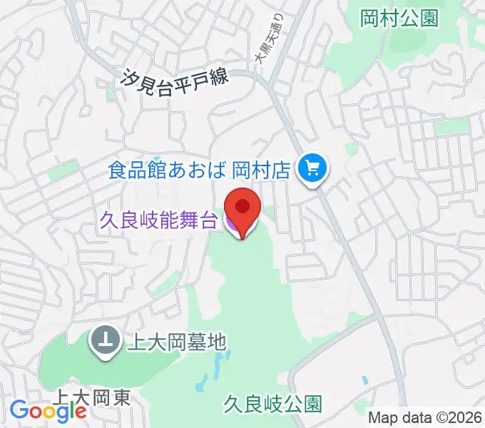 久良岐能舞台の地図