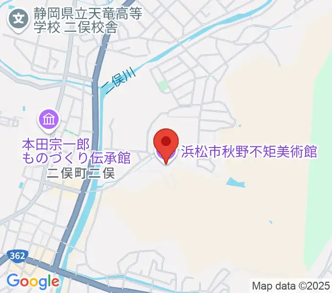 浜松市秋野不矩美術館の地図