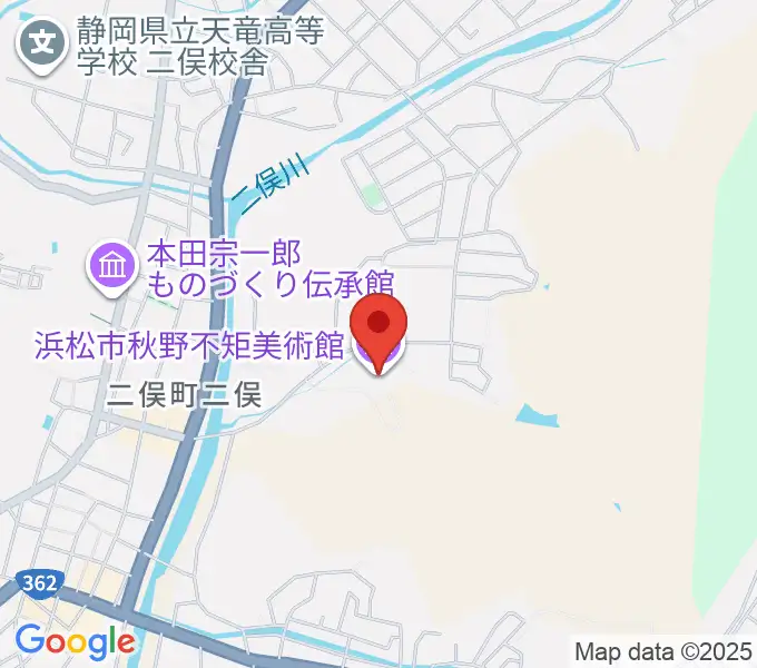 浜松市秋野不矩美術館の地図