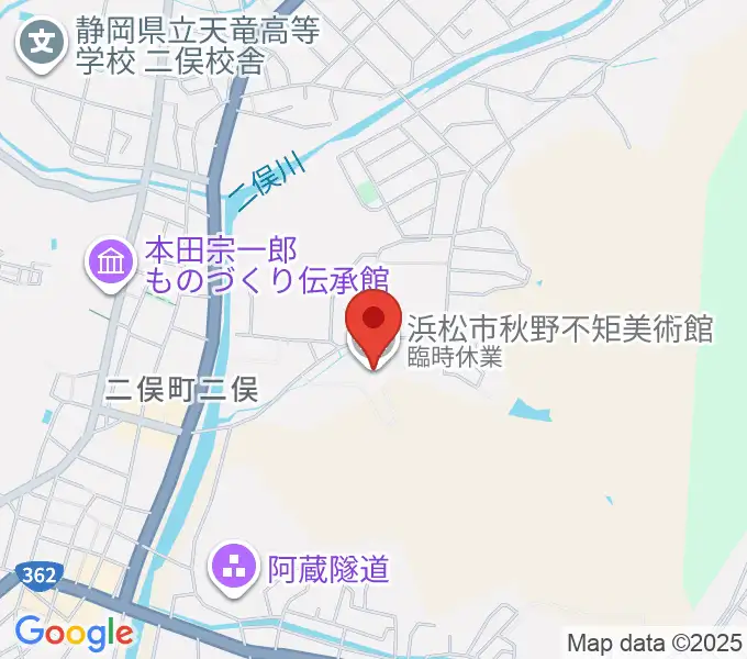 浜松市秋野不矩美術館の地図