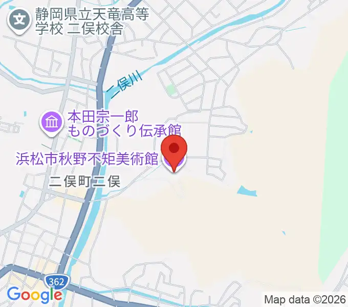 浜松市秋野不矩美術館の地図