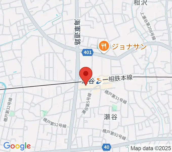 瀬谷区民文化センターあじさいプラザの地図