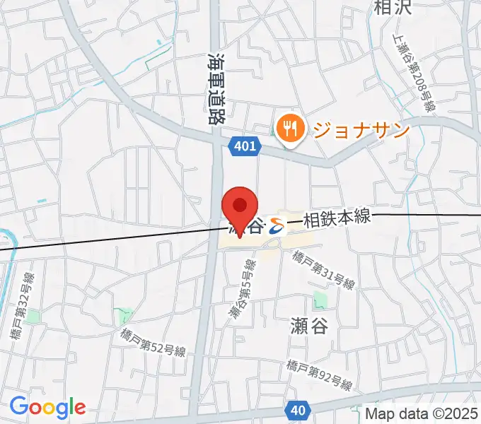 瀬谷区民文化センターあじさいプラザの地図
