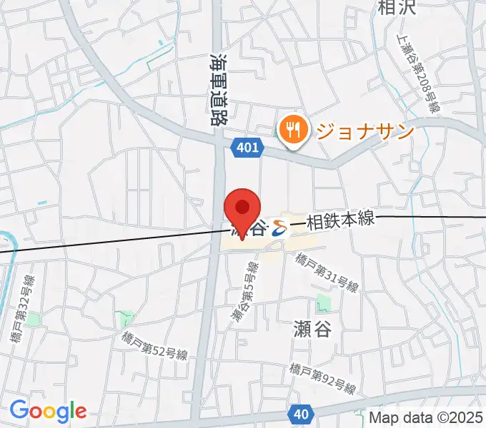 瀬谷区民文化センターあじさいプラザの地図