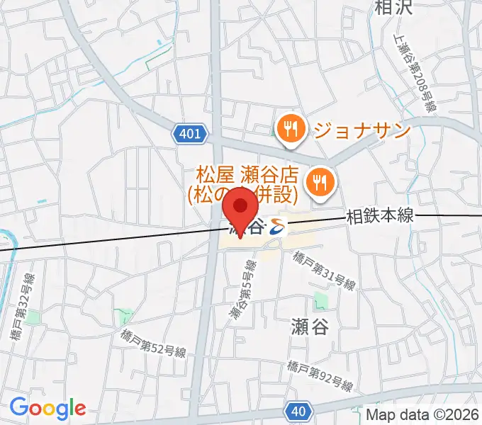 瀬谷区民文化センターあじさいプラザの地図