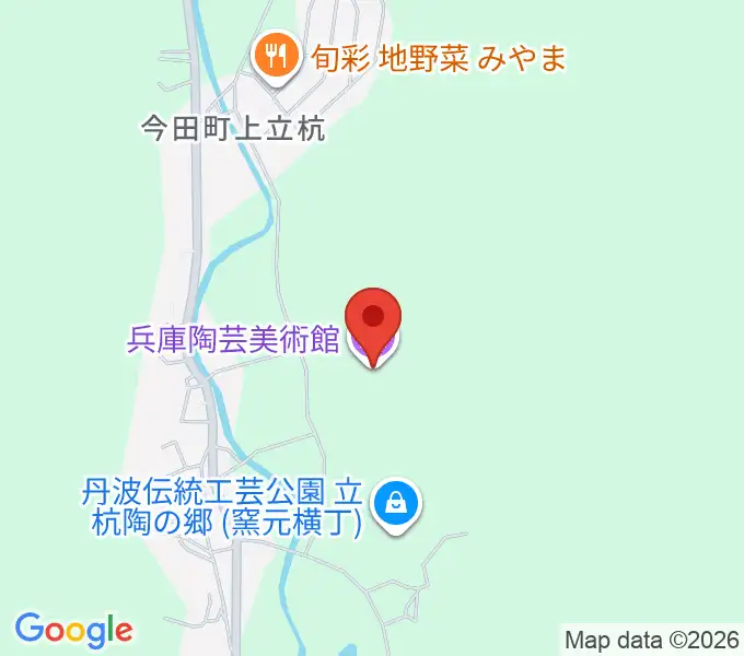 兵庫陶芸美術館の地図