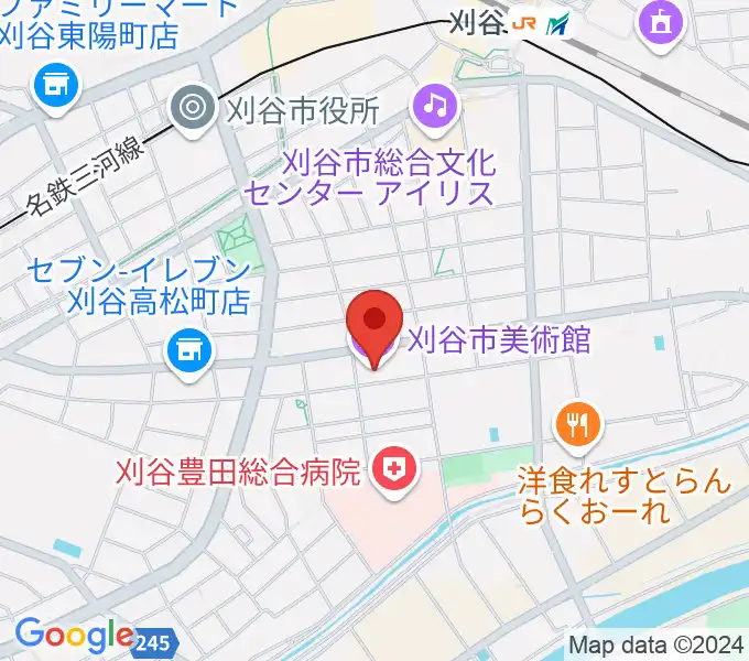 刈谷市美術館の地図