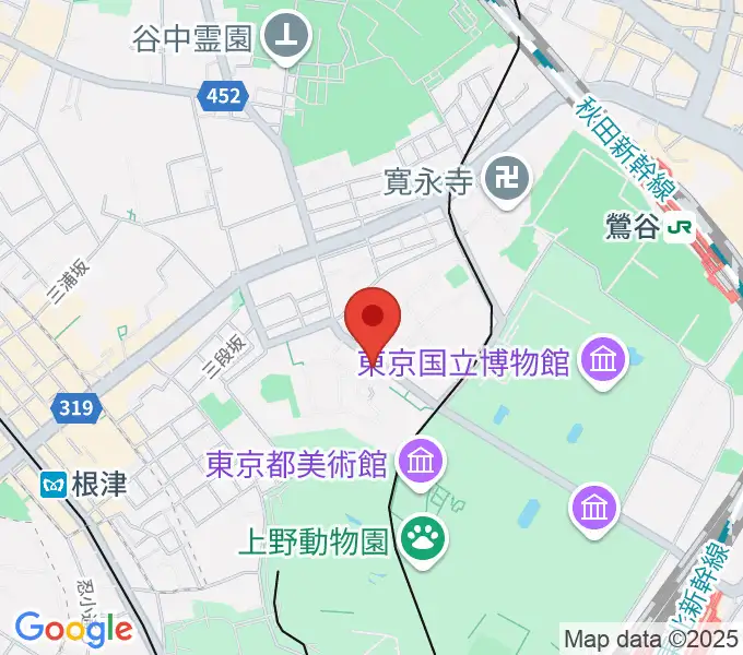 東京藝術大学大学美術館の地図