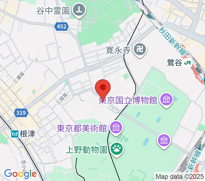 東京藝術大学大学美術館の地図