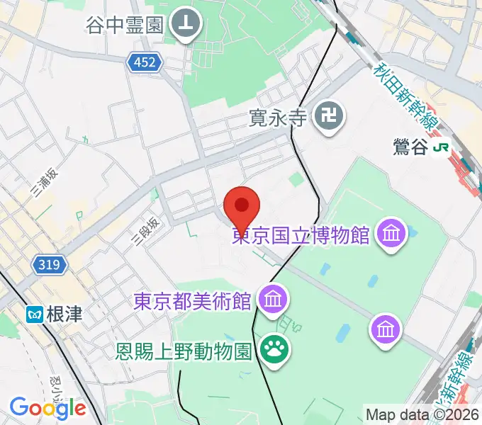 東京藝術大学大学美術館の地図