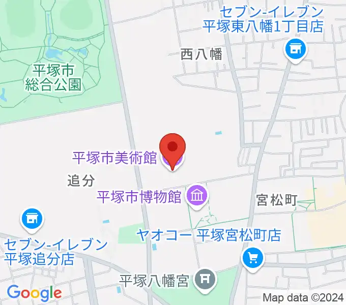 平塚市美術館の地図