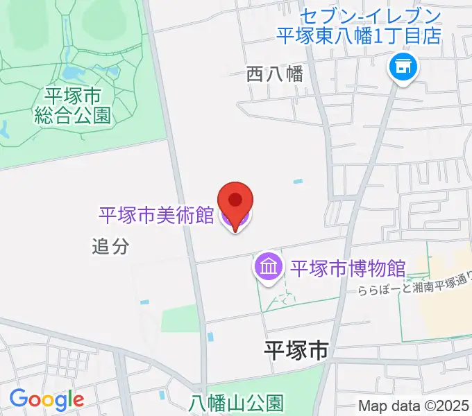 平塚市美術館の地図