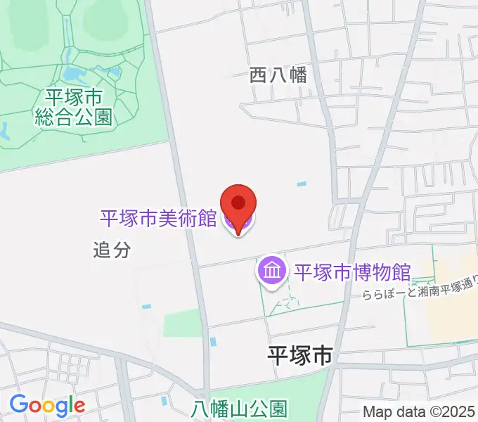 平塚市美術館の地図