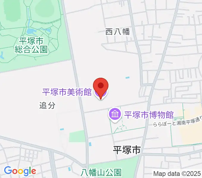 平塚市美術館の地図