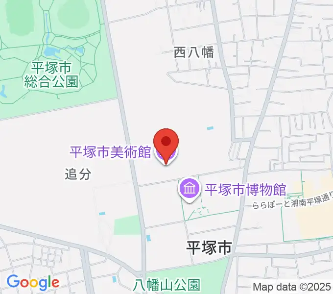 平塚市美術館の地図