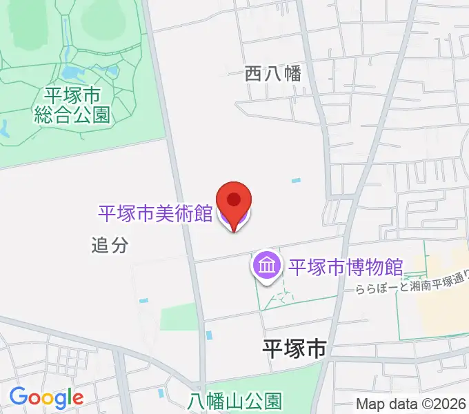 平塚市美術館の地図