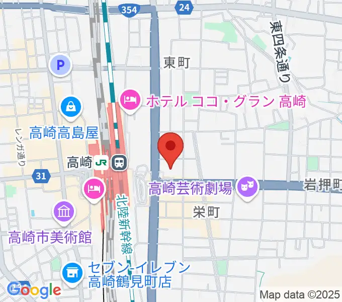 高崎市タワー美術館の地図