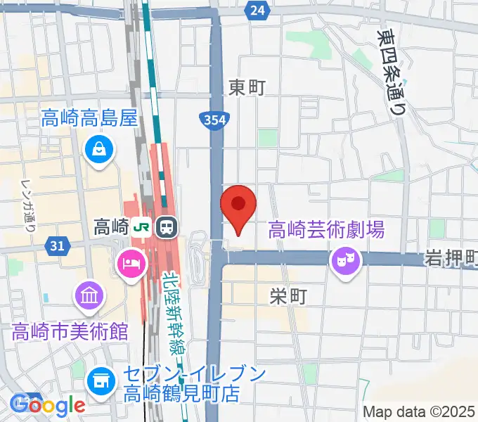 高崎市タワー美術館の地図