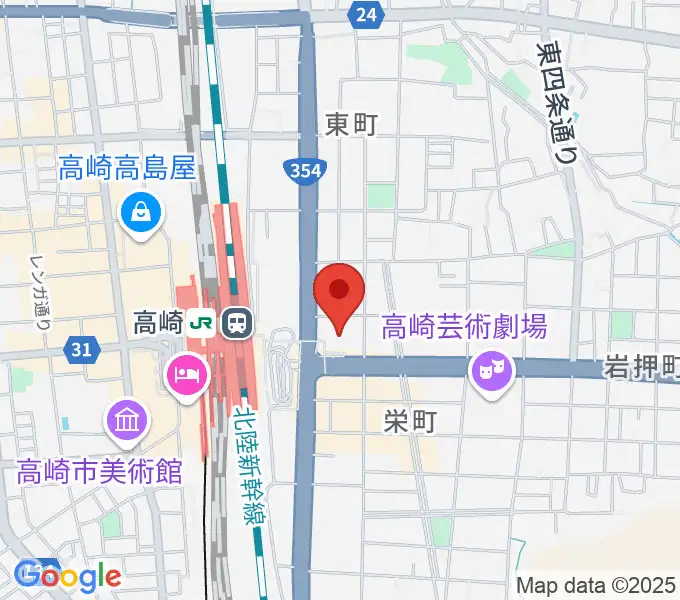 高崎市タワー美術館の地図