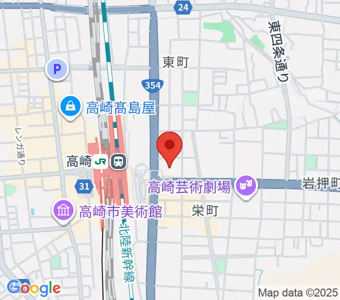 高崎市タワー美術館の地図