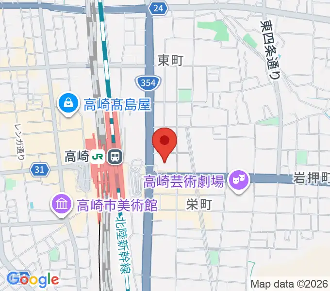高崎市タワー美術館の地図