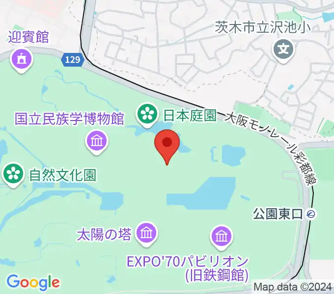 大阪日本民芸館の地図