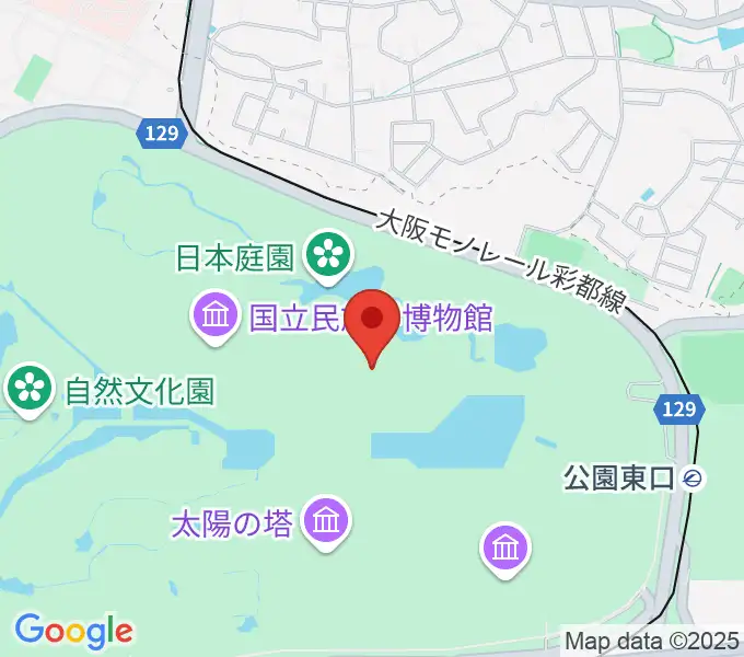 大阪日本民芸館の地図