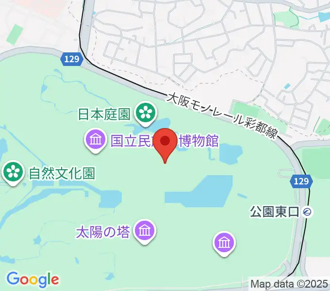 大阪日本民芸館の地図