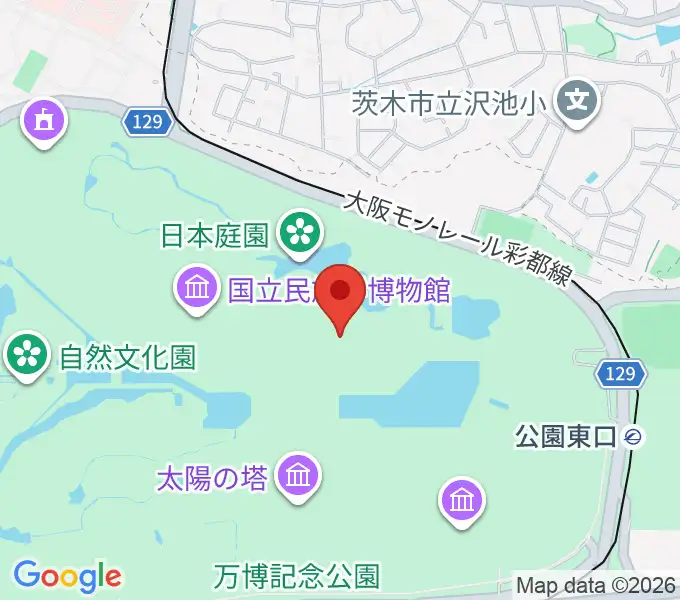 大阪日本民芸館の地図