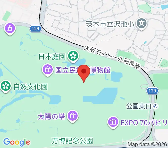 大阪日本民芸館の地図