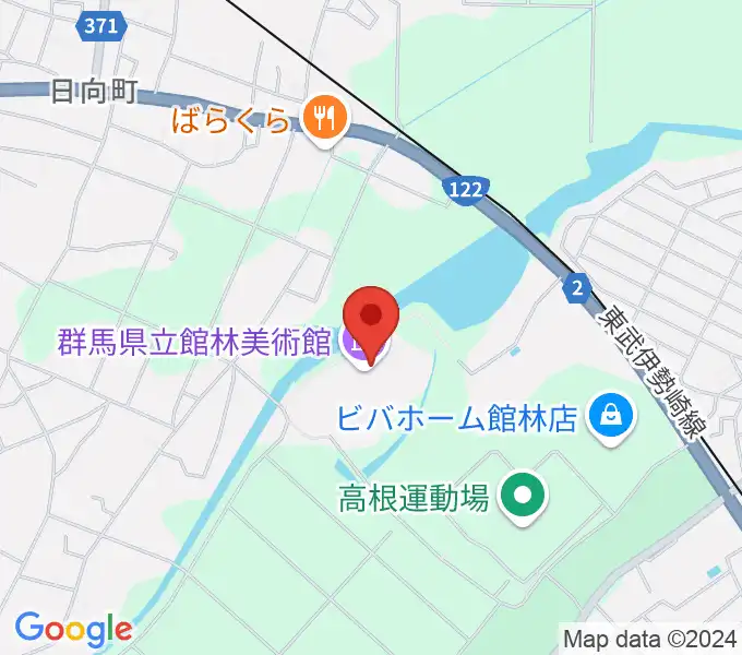 群馬県立館林美術館の地図