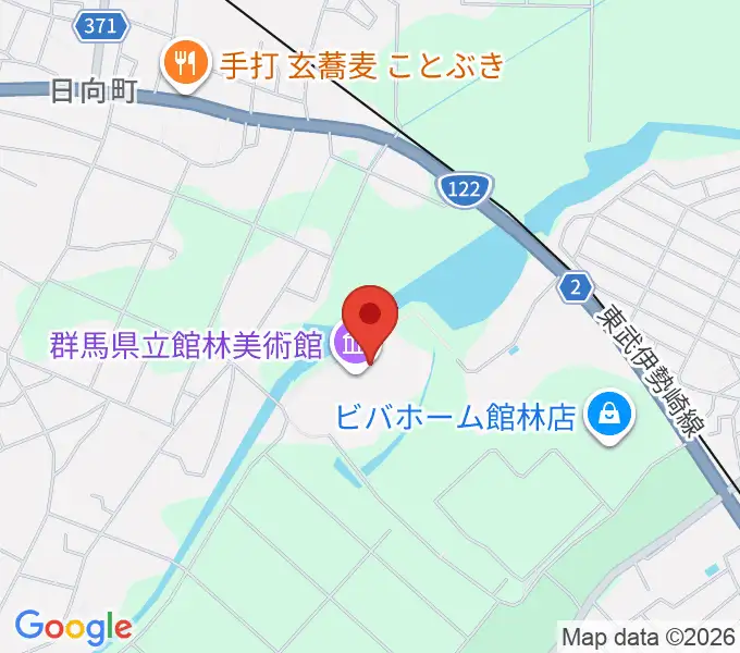 群馬県立館林美術館の地図