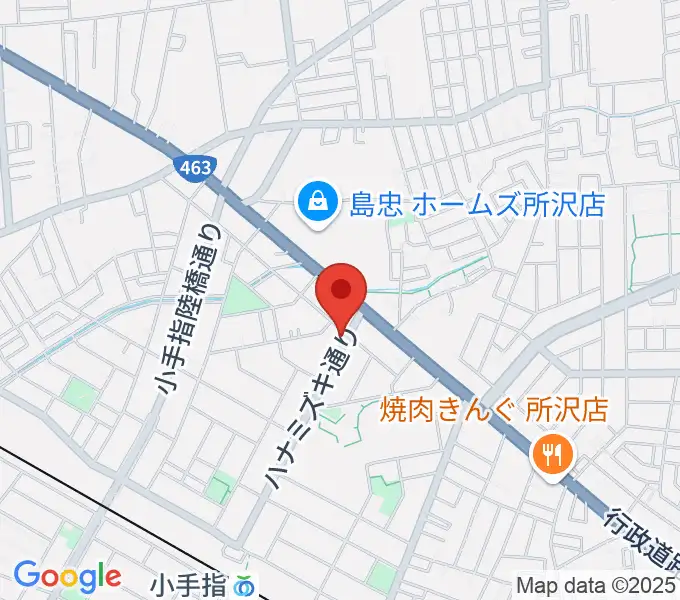 サウンドショット 小手指店の地図