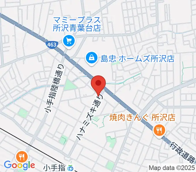 サウンドショット 小手指店の地図