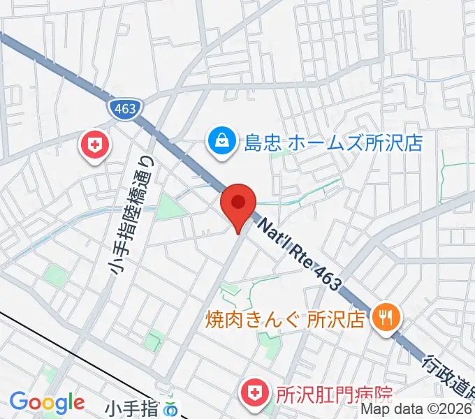 サウンドショット 小手指店の地図
