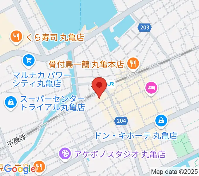 丸亀市猪熊弦一郎現代美術館（MIMOCA）の地図