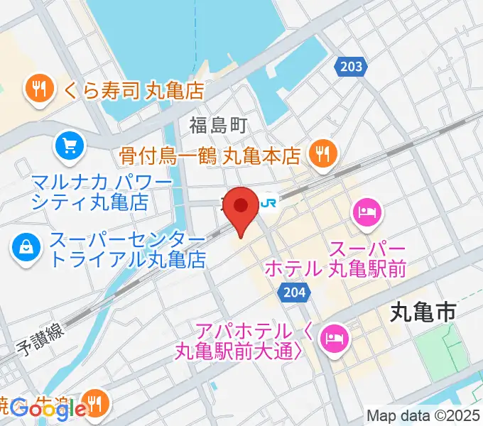 丸亀市猪熊弦一郎現代美術館（MIMOCA）の地図