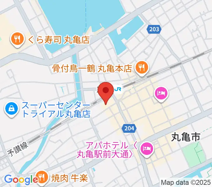 丸亀市猪熊弦一郎現代美術館（MIMOCA）の地図