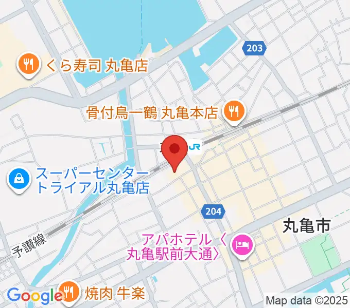 丸亀市猪熊弦一郎現代美術館（MIMOCA）の地図