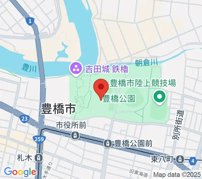 豊橋市美術博物館の地図