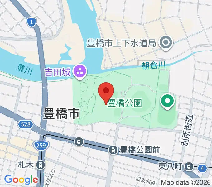 豊橋市美術博物館の地図