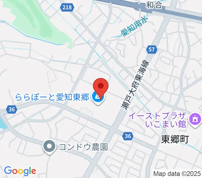 島村楽器ららぽーと愛知東郷店の地図