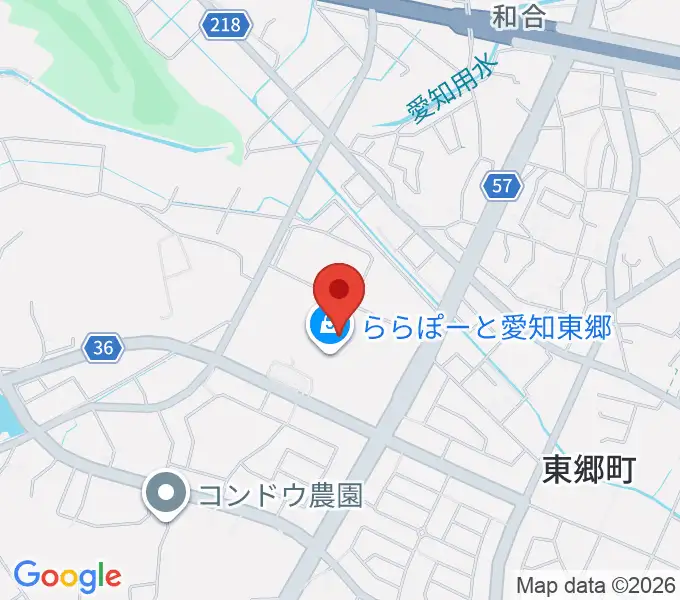 島村楽器ららぽーと愛知東郷店の地図