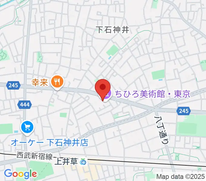 ちひろ美術館・東京の地図