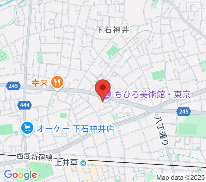ちひろ美術館・東京の地図