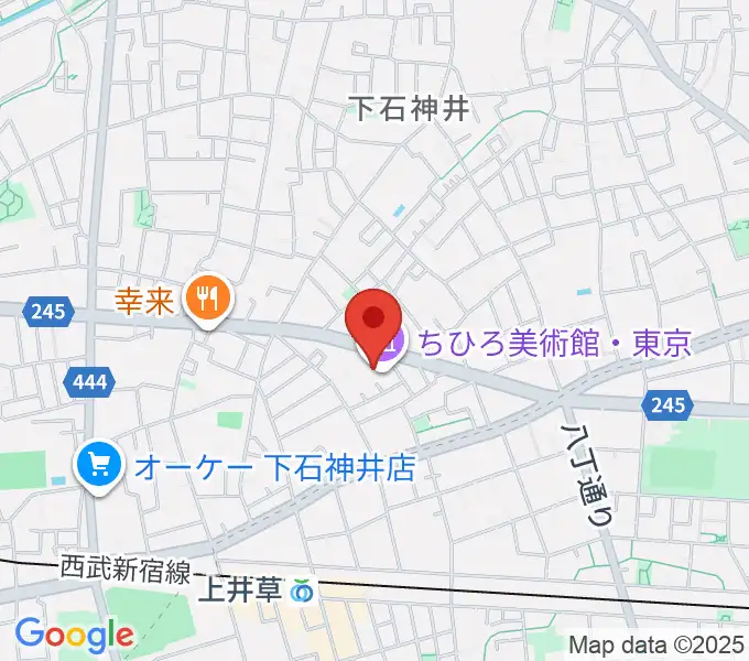 ちひろ美術館・東京の地図