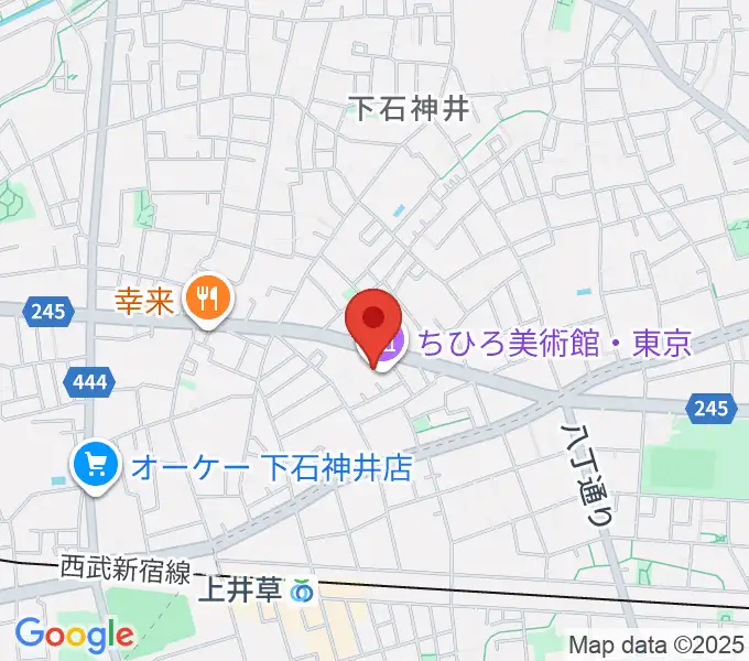ちひろ美術館・東京の地図
