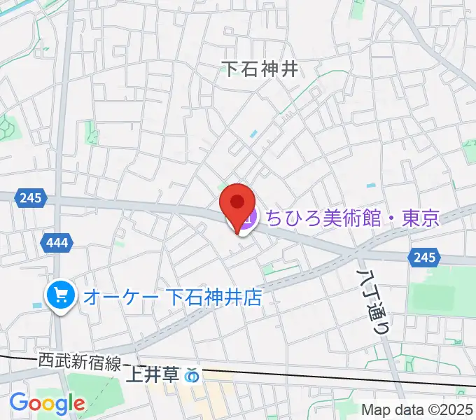 ちひろ美術館・東京の地図