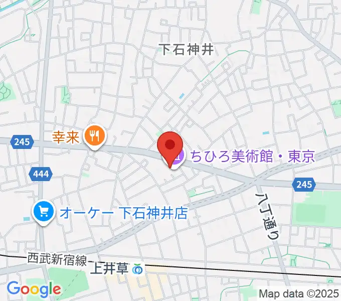 ちひろ美術館・東京の地図